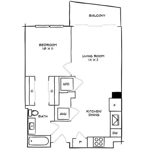 1 Bed – Gardens 1A
